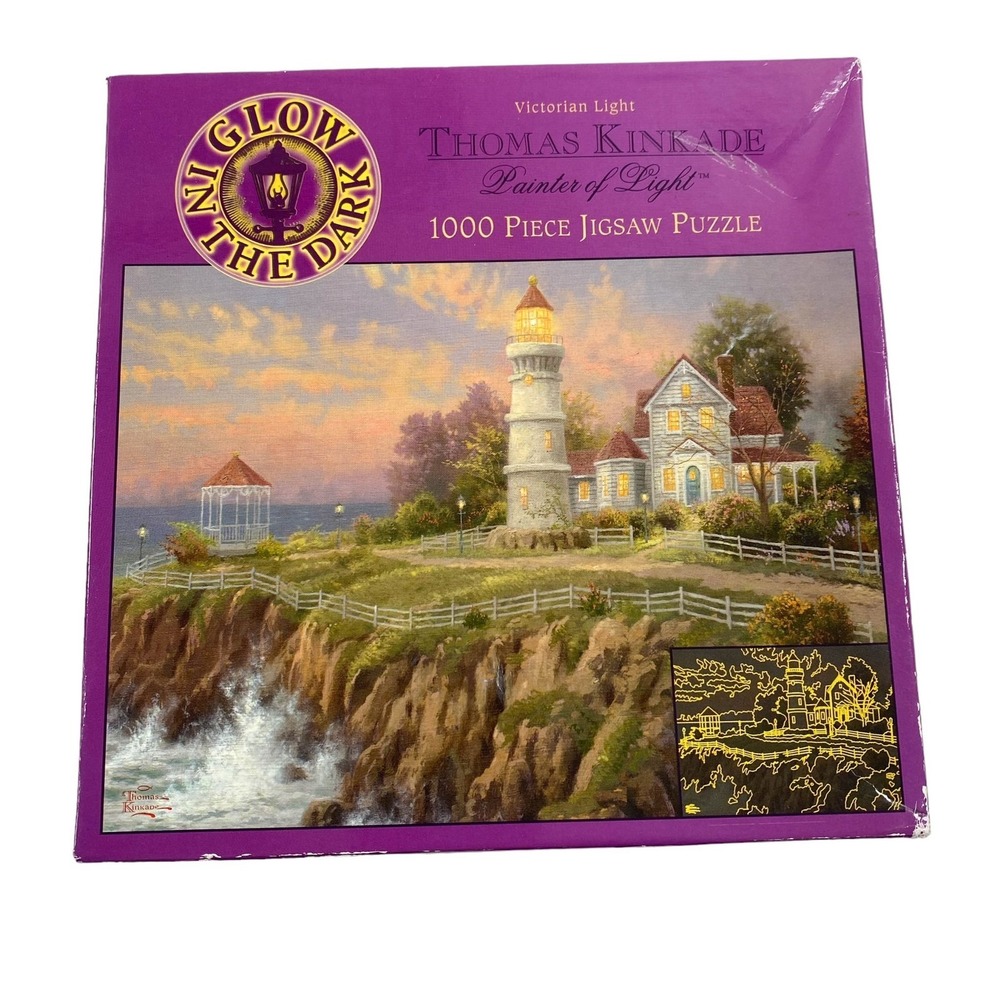 Ceaco Thomas Kinkade Victorian Light‎ 1000 Pcs Glow In Dark Puzzle 3311-16 NEW